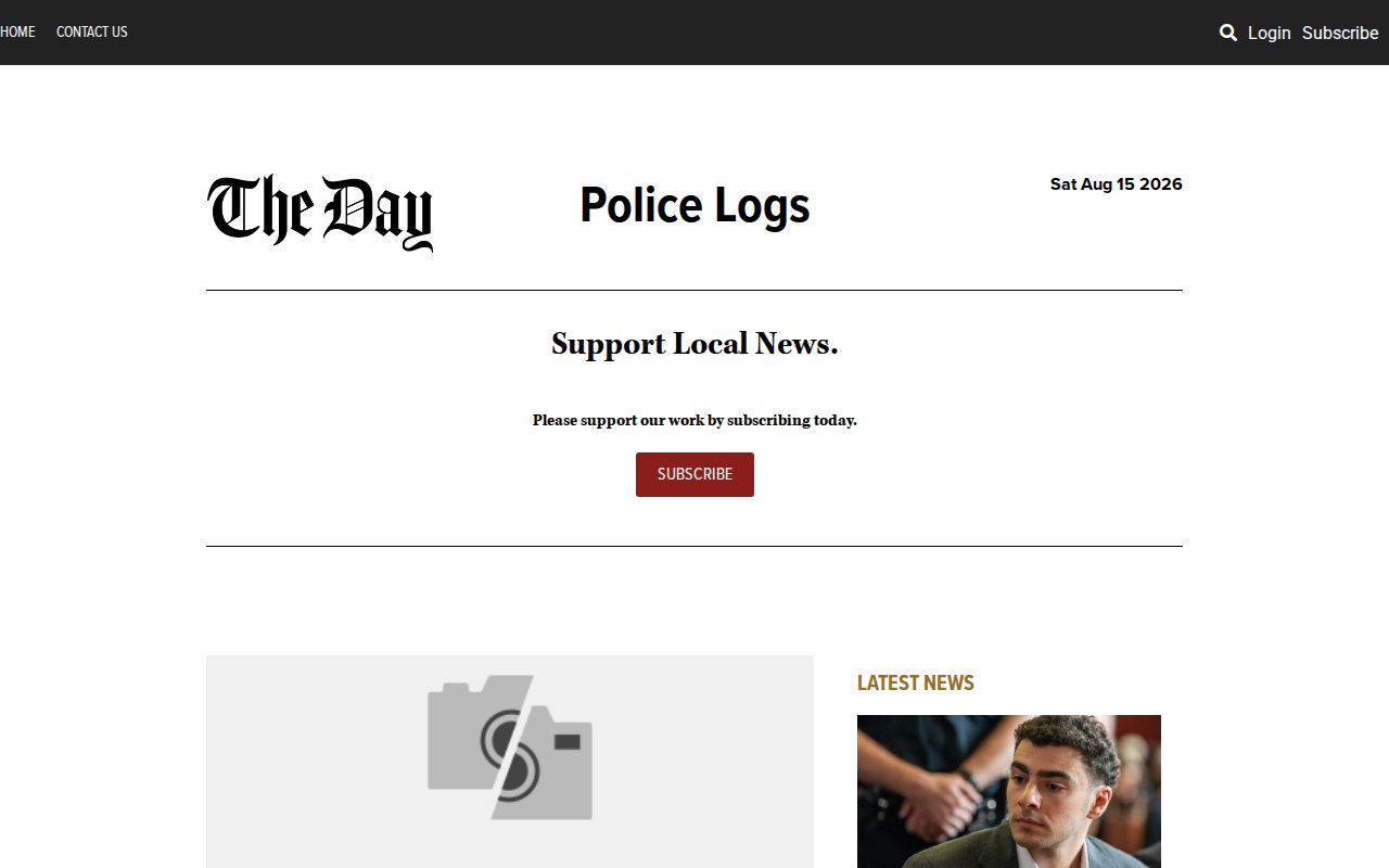 The Day New London County police logs and arrest news page