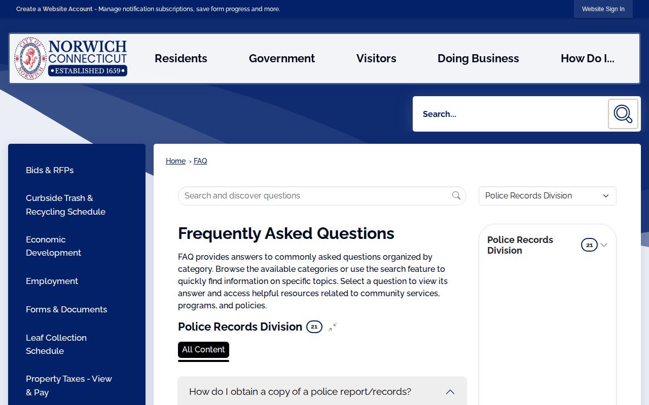 New London County warrant records guidance from Norwich Police